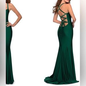 Lace Up Back Jersey Mermaid Gown
LA FEMME